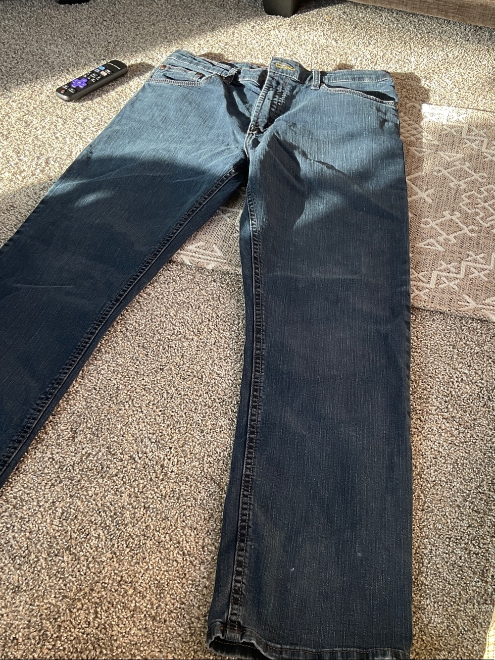 Wrangler Men's Straight-Leg Jeans in Dark Blue Wash